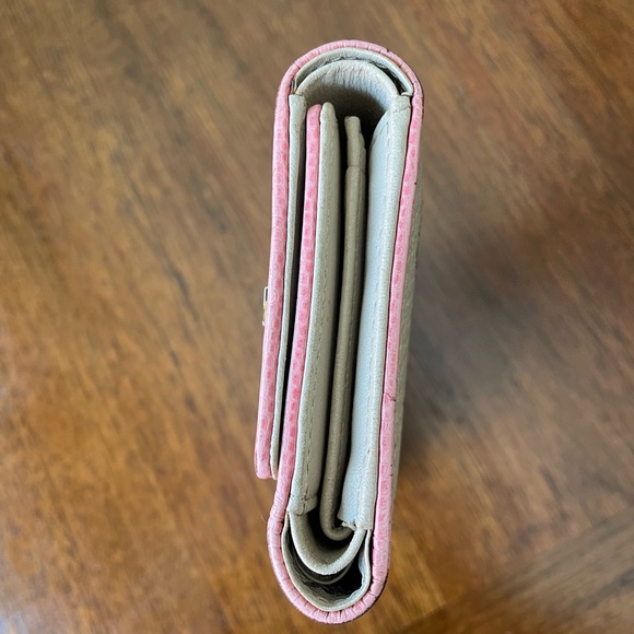 MCM Visetos Studded Trifold Wallet Paste Pink Purple - Picture 6 of 14